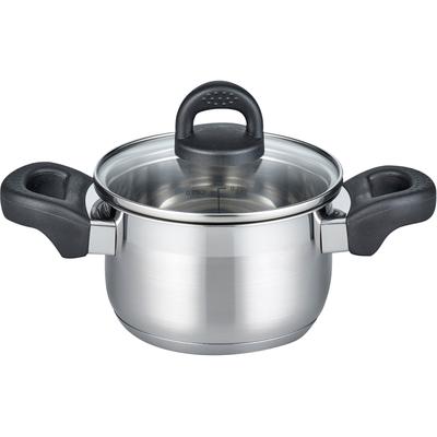 Fleischtopf ELO - BASIC "Turmalin", grau (edelstahlfarben), B:15cm H:8,5cm L:27cm Ø:14cm, Töpfe, Öl Dosierringe, Induktion Image