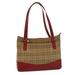 Burberry Bags | Burberry Nova Check Tote Bag Nylon Leather Beige Red Auth 54684 | Color: Cream | Size: Os
