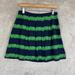 J. Crew Skirts | J Crew Skirt Womens 4 Blue Green Silk Side Zipper Lined Flare- 7744 | Color: Blue/Green | Size: 4