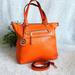 Michael Kors Bags | Euc- Michael Kors Orange Leather Bag W/ Detachable Crossbody Strap | Color: Gold/Orange | Size: 13 X 13 X 4.5