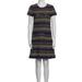 Kate Spade New York Dresses | Kate Spade Multicolor Striped Wool Tweed Short Sleeve Shift Dress, Size 2 | Color: Purple/Yellow | Size: 2