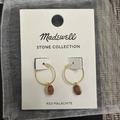 Madewell Jewelry | Madewell Stone Collection Small Wire Hoop Earring- Red Malachite- Nwot | Color: Gold/Red | Size: Os