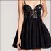 Free People Dresses | Free People Black Tulle Sequin Dress Cute Outs | Color: Black/Silver | Size: 4