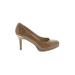 Tahari Heels: Pumps Stilleto Classic Tan Print Shoes - Women's Size 7 1/2 - Round Toe