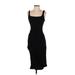 Lush Casual Dress - Midi Square Sleeveless: Black Print Dresses - Women's Size Small