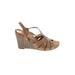 Aerosoles Wedges: Tan Print Shoes - Women's Size 10 - Open Toe