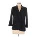 LC Lauren Conrad Blazer Jacket: Below Hip Black Print Jackets & Outerwear - Women's Size 12
