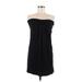 H&M Casual Dress - Shift Strapless Sleeveless: Black Print Dresses - Women's Size 6