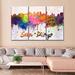 Elephant Stock San Diego Skyline Colors Multi Piece Canvas Print Canvas in Pink | 74 H x 48 W x 1.25 D in | Wayfair RV-353_san-diego-skyline-colors