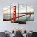 Elephant Stock Golden Gate Bridge Architecture Red Golden Gate Bridge Wall Art On Canvas 4 Pieces Print Canvas | 68 H x 42 W x 1.25 D in | Wayfair