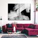 Elephant Stock Strokes & Lines Black & White Abstract Oil On Canvas 2 Pieces Set Canvas | 48 H x 66 W x 1.25 D in | Wayfair