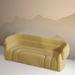 LORENZO Nordic Light Luxury Leisure Simple Velvet Sofa. 94.48" Velvet Sofa Velvet in Yellow | 26.77 H x 94.48 W x 30.7 D in | Wayfair