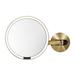 simplehuman 8" Round Wall Mount Sensor Makeup Mirror, 5X Magnification, Hard-Wired, Stainless Steel | Wayfair ST3033