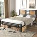 17 Stories Stipe 40.2" Metal Bed Frame w/ Wood Headboard, Sturdy & Durable Platform Bed in Black | 40.2 H x 54.4 W x 77.2 D in | Wayfair