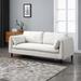 Latitude Run® Modern Upholstered Fabric Sofa w/ Pillowed Back Cushions Velvet in Brown | 28.29 H x 78.89 W x 35.18 D in | Wayfair