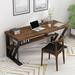 Corrigan Studio® Mahni 2 Piece Rectangulard Desk & Chair Set Office Set w/ Chair Wood in Black/Brown/Green | 29.53 H x 86.61 W x 35.43 D in | Wayfair
