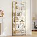 Willa Arlo™ Interiors Axtell 70"H x 24"W x 12"D 6 Tiers Etagere Steel Bookcase in Yellow | 69.8 H x 23.62 W x 11.81 D in | Wayfair