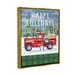 The Holiday Aisle® Jareliz Happy Holidays Truck On Canvas by Paul Brent Graphic Art Canvas | 21 H x 17 W x 1.7 D in | Wayfair