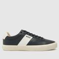 BOSS aiden tennis sneaker trainers in navy & white