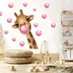 Stickers muraux animaux de dessin animé pour chambres d'enfants papier peint pour pépinière