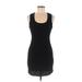 Forever 21 Casual Dress - Bodycon Scoop Neck Sleeveless: Black Print Dresses - Women's Size Medium