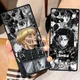 Coque de téléphone noire Attack on Titan pour Samsung Galaxy Anime Cool S23 S22 S21 S20 FE