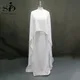SoDigne-Robe de Mariée Musulmane à Col Haut et Manches sulf Vêtement de ixArabe pour Femme