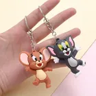 Simpatico gatto topo portachiavi cartone animato portachiavi accessori animale resina bambola borsa ciondolo gioielli alla moda regali portachiavi auto all'ingrosso