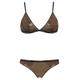 Emporio Armani Damen Emporio Armani Women's Triangle Bra+t-thong Dot Foil Gift Lingerie Set, Black/Copper Print, M EU