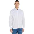 Tommy Hilfiger Herren Hemd Flex Mini Print Shirt Langarm, Mehrfarbig (Optic White / Desert Sky), XL