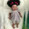 60CM Schwarz Haut Baby Puppe Touch Mädchen Puppe Baby Reborn Spielzeug Kleinkind Geburtstag