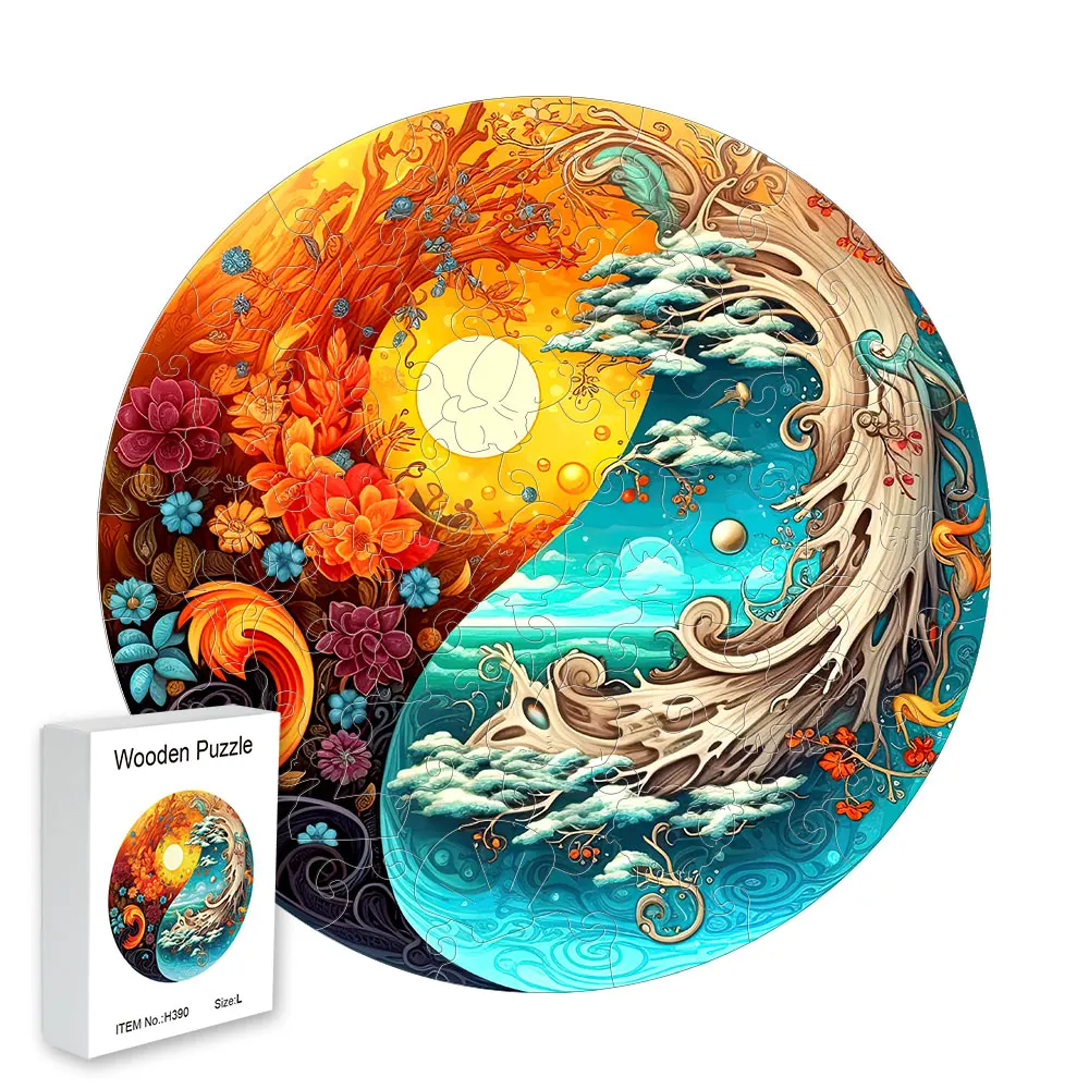 Holz puzzle Mystery Tray zarte Geschenk box unregelmäßige Form Puzzle Dankbarkeit Geschenk für Erwachsene Stress abbau a3a4a5 Puzzle Image