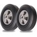 (2-Pack) AR-PRO 10 x 2.5 Flat Free Solid Rubber Tires and Wheel - 10 inch Solid Wheels with 5/8 Axles and 2.25 Offset Hub - Replacement Wheels for Hand Trucks Dolly and Wheelbarrows