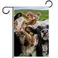 Cow Grassland Pattern Garden Banners: Outdoor Flags for All Seasons Waterproof and Fade-Resistant Perfect for Outdoor Settings