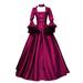 TUWABEII Fall & Winter Dresses for Womens Women Vintage Retro Gothic Long Sleeve Hooded Dress Long Gown