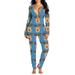 Shldybc Christmas Womens Pajama Sets Sexy Deep V Neck Butt Flap Pajamas Onesie Sexy Bodycon Bodysuit Long Sleeve Onepiece Jumpsuit Rompers - Fall/Winter Clearance