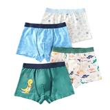 Boys Boxer Briefs Underwear for Kids Baby 2-12Y Corner Pants Cotton Baby Boys Medium to Large Toddler Quadrangle Pants 4Pcs (Color Mix and Match)