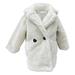 ASFGIMUJ Girls Jackets Coat Winter Windproof Thicken Coat Jacket Kids Warm Button Outerwear Jacket Baby Girl Coat White 4 Years-5 Years