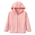 ASFGIMUJ Jackets For Girls Children Boys Winter Windproof Solid Zipper Hooded Coat Jacket Kids Warm Outerwear Jacket girls Outerwear Jackets & Coats Pink 7 Years-8 Years