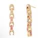Coach Jewelry | Coach Signature C-Linear Earrings ,Pink Angie Gold . New No Tag | Color: Gold/Pink | Size: Os