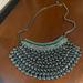 Anthropologie Jewelry | Anthropologie Beaded Bib Necklace | Color: Blue/Silver | Size: Os