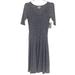 Lularoe Dresses | Lularoe Blue And Gray Textured Nicole Dress | Color: Blue/Gray | Size: Xs
