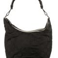 Gucci Bags | Gucci Gg Black Nylon Bamboo Handle Hobo Bag Leather Trim Gunmetal Hardware | Color: Black | Size: Small