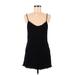 LA Hearts Casual Dress - Mini V Neck Sleeveless: Black Solid Dresses - Women's Size Medium