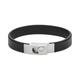 EMPORIO ARMANI Herrenarmband Edelstahl Leder schwarz, EGS3087040