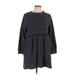Ann Taylor LOFT Casual Dress: Black Stripes Dresses - Women's Size Large