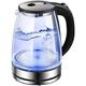 Kettles,Kettles, Electric Glass - 1.7L Led Illuminated Kettle Stainless Steel Kettle 1500W Quick Boil Cordless Electric Kettle with Auto Shut Off Overheating Protection for Water Tea Make hopeful