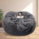 HAMON Bean Bag Chair Cover (Cover Only, No Filling) Storage Clothes Organizer Chair Soft Cover Bed Cover for Lazy Sofa Foldable Washable Sofa Cover for Living Room Bedroom 65 * 150cm Grey