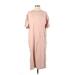 UT for Uniqlo Casual Dress - Midi Crew Neck Short sleeves: Pink Graphic Dresses - Women's Size X-Small