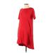 Gap Casual Dress - Mini Crew Neck Short sleeves: Red Solid Dresses - Women's Size X-Small Maternity